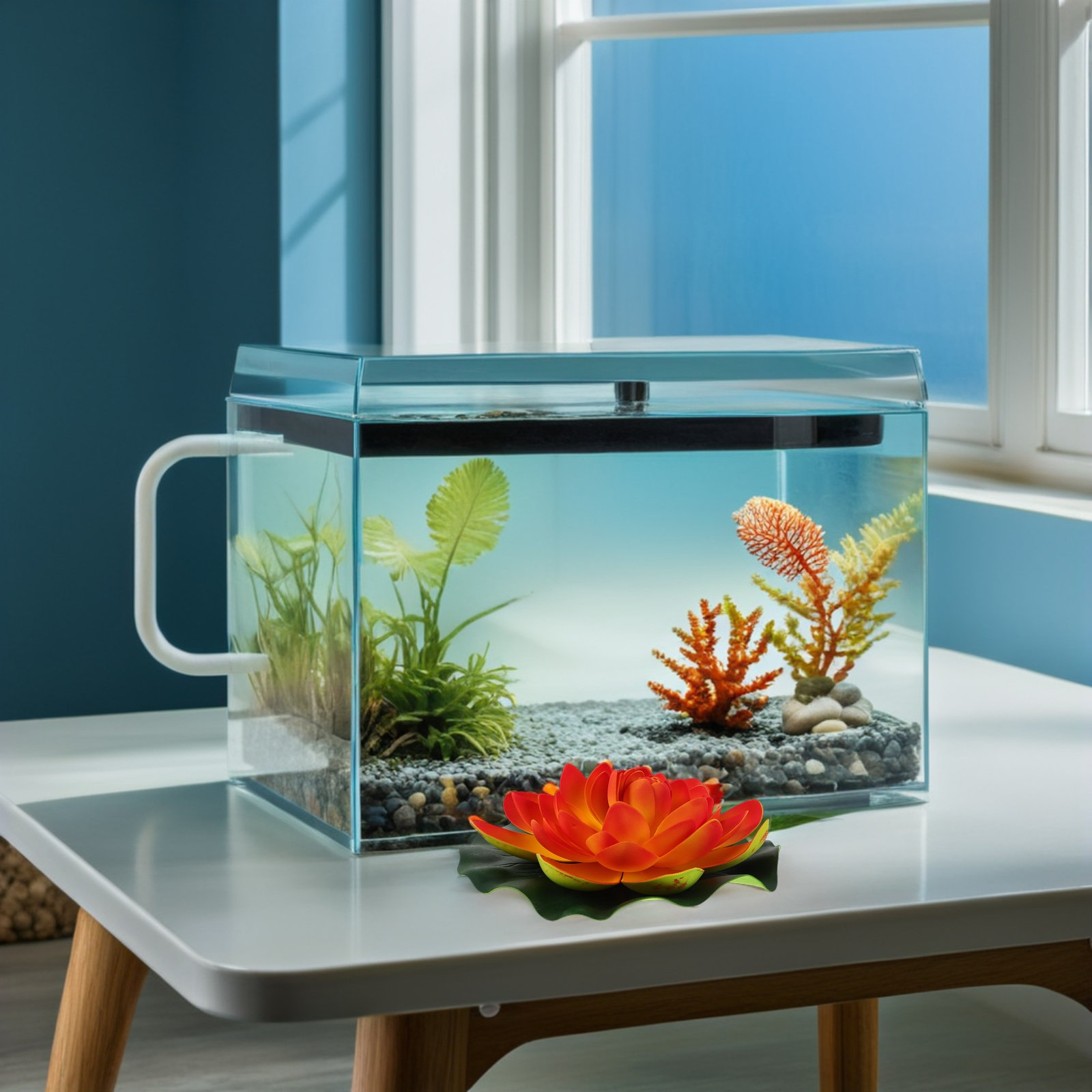 Aquarium Fish Low Maintenance - 3Pcs Artificial Floating Lotus Flowers Realistic