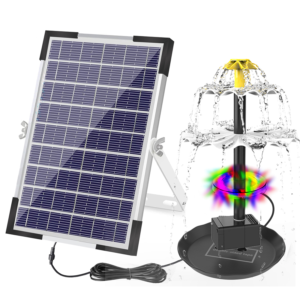 Aquarium Fish Lamp - Solar Fountain Pump for Bird Bath