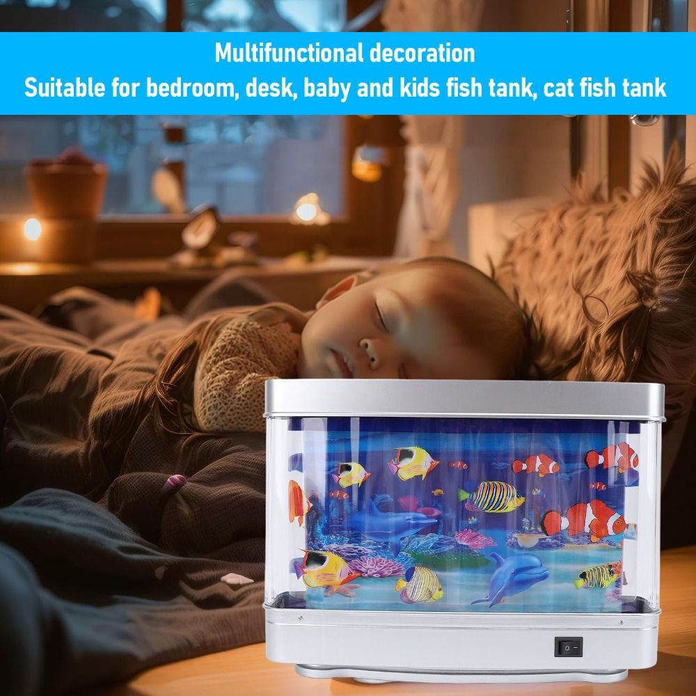 ​Relaxing​ LED Fake Fish Tank  - Aquarium Fish Exotic recension och pris